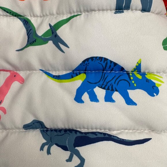 BABY BODEN Dinosaur Puffer Jacket Boys 12-18 Mos Sherpa Lined Anorak Coat Dino - Picture 4 of 6